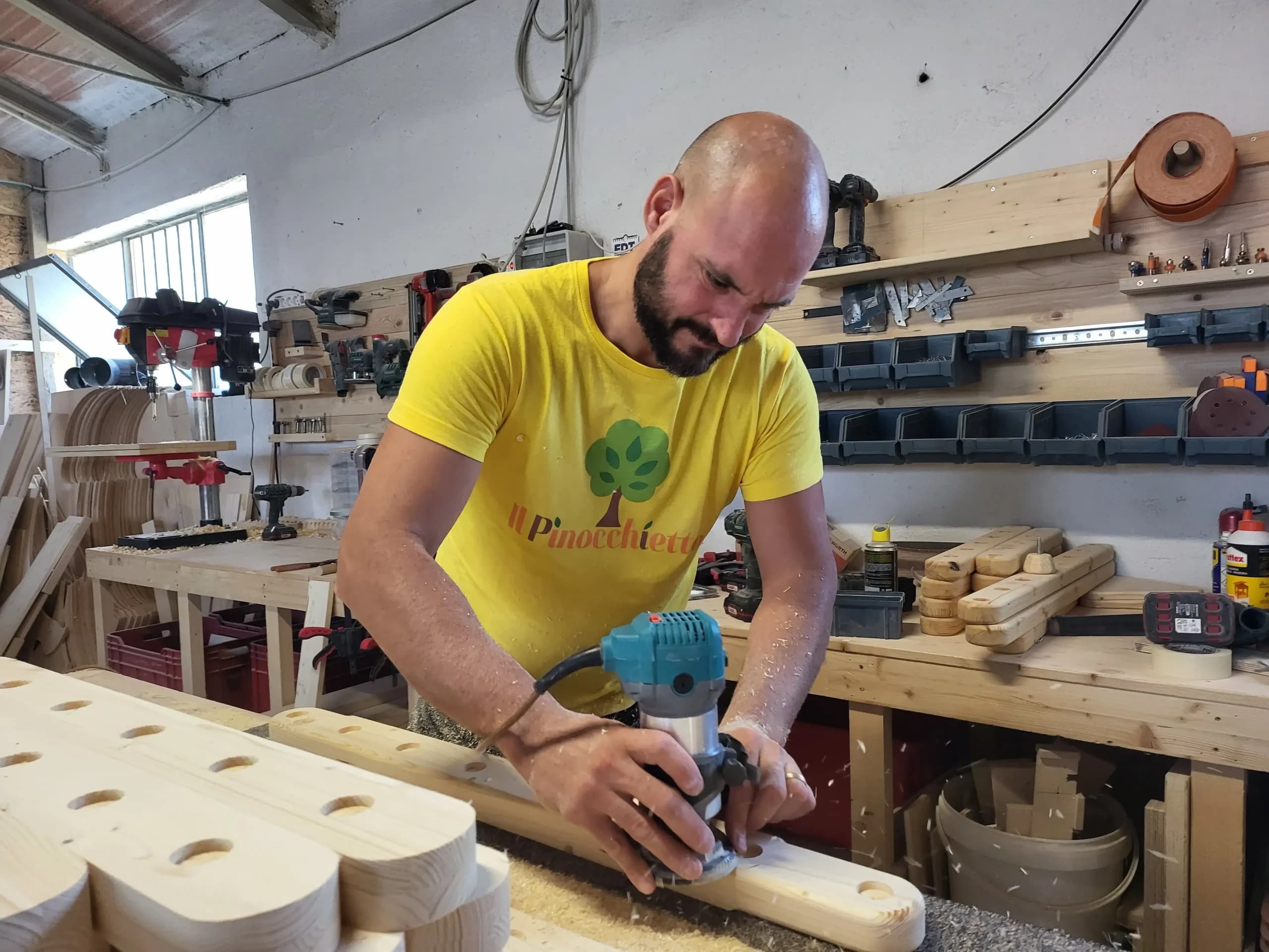 Il Pinocchietto al lavoro nel laboratorio